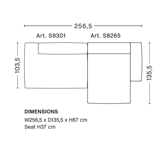 HAY Mags Soft Sofa Low armrest - 2.5 seater comb. 3 - Mode 002