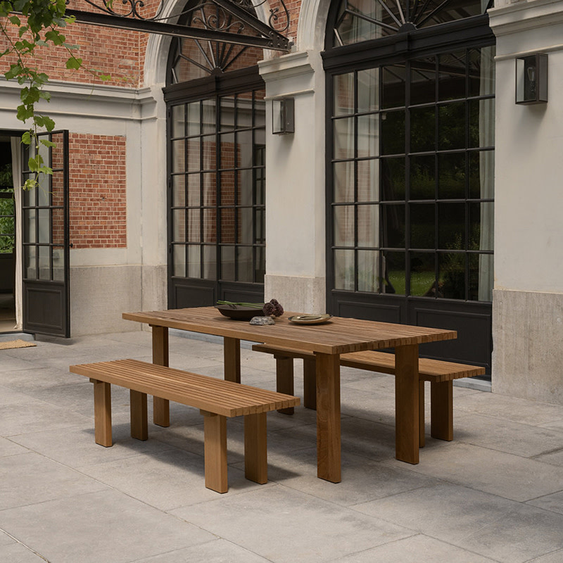 verlies Scharnier Messing Outdoor tafel Element Iroko - Studio Henk / LIVINGDESIGN - Livingdesign