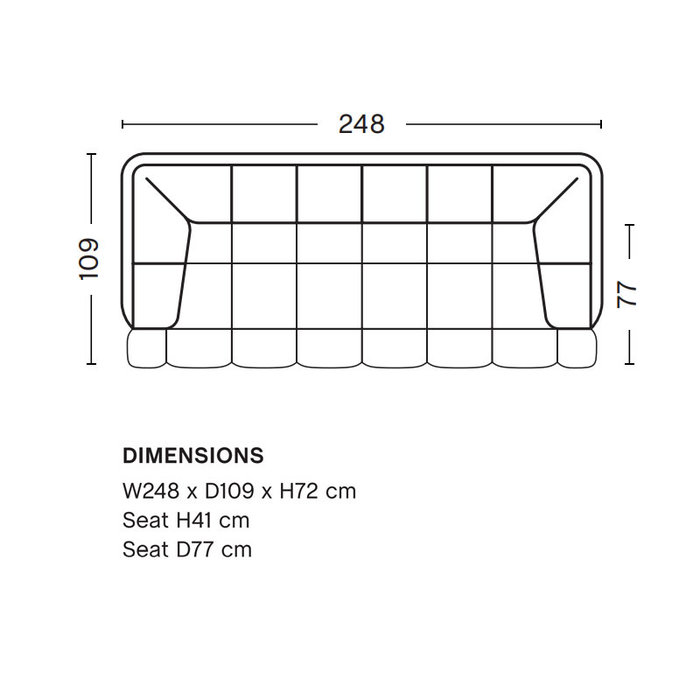 HAY Quilton Sofa - 3 seater - Metaphore 036