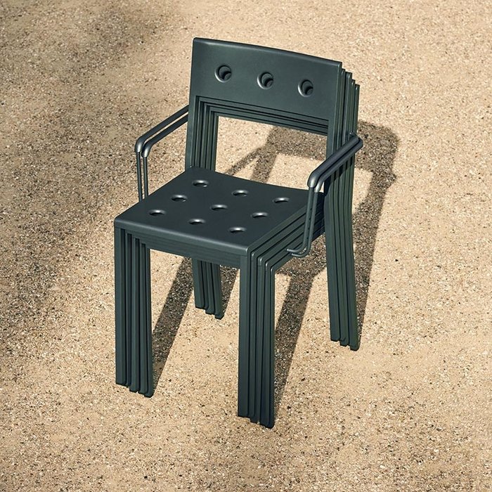 HAY Balcony set - table L144 + 4 armchairs