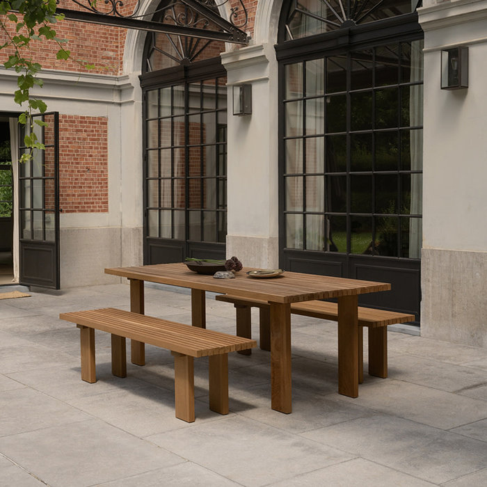 Studio Henk Ensemble d'éléments: table d'éléments + 2 bancs - Studio Henk