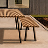 Studio Henk Outdoor bank New Classic Iroko frame Black
