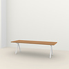 Studio Henk Table Slim X-type - Iroko cadre blanc