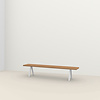 Studio Henk Outdoor bank Slim X-type Iroko frame White