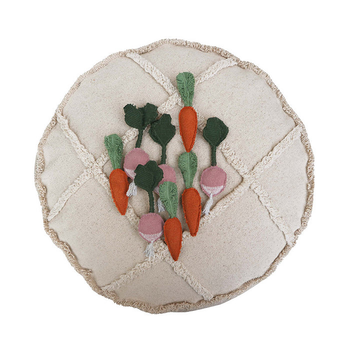 Lorena Canals Tic-Tac-Toe - Pouf en coton lavable Ø50 cm