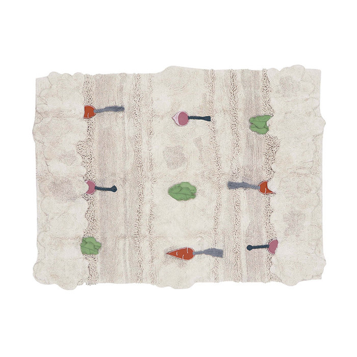 Lorena Canals Veggie garden - Tapis en coton lavable 120 x 160 cm
