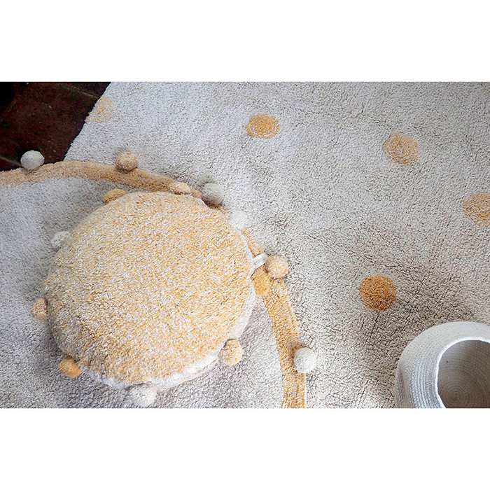 Lorena Canals Bubbly Natural  Honey - tapis en coton lavable Ø120 cm