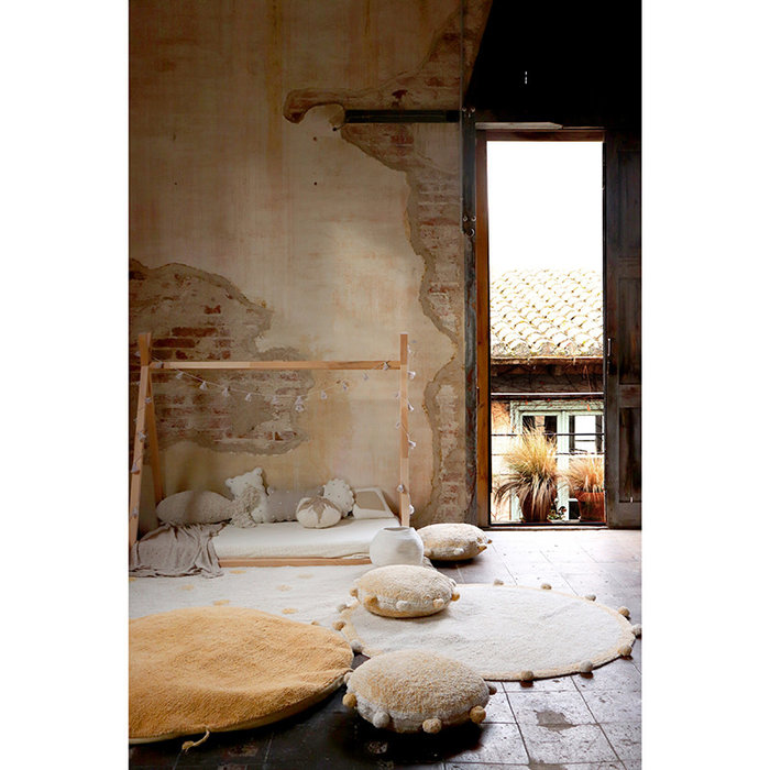 Lorena Canals Bubbly Natural  Honey - tapis en coton lavable Ø120 cm