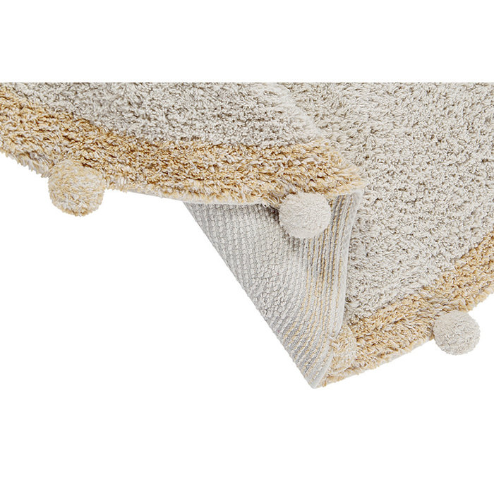 Lorena Canals Bubbly Natural  Honey - tapis en coton lavable Ø120 cm