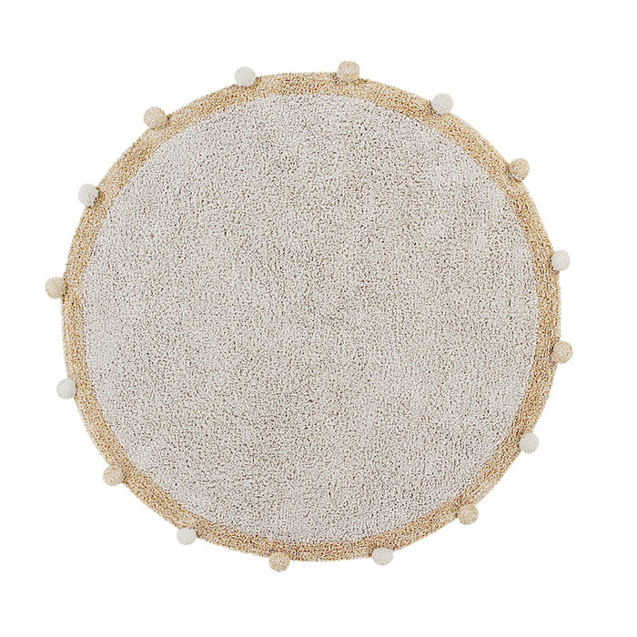 Lorena Canals Bubbly Natural  Honey - tapis en coton lavable Ø120 cm