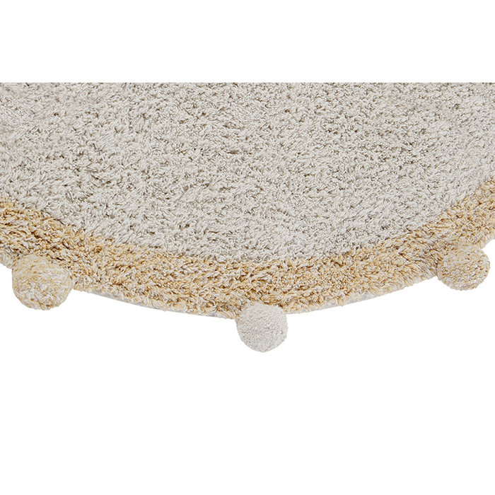 Lorena Canals Bubbly Natural  Honey - tapis en coton lavable Ø120 cm