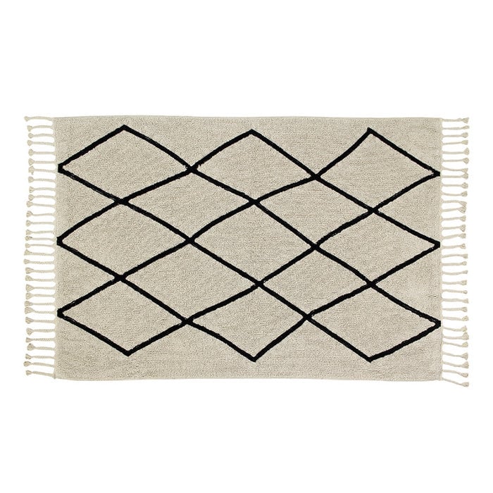Lorena Canals Bereber Beige - Tapis en coton lavable 140 x200 cm