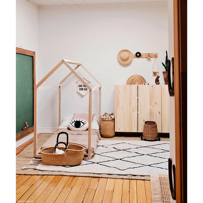 Lorena Canals Bereber Beige - Tapis en coton lavable 140 x200 cm