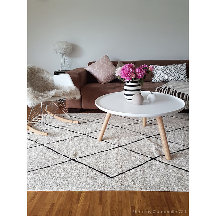 Lorena Canals Bereber Beige - Wasbaar tapijt katoen 140 x200 cm