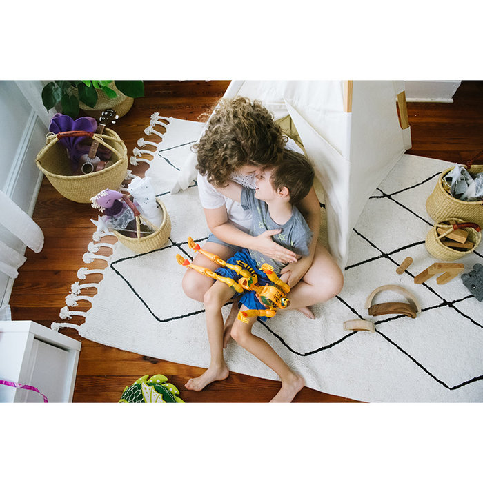 Lorena Canals Bereber Beige - Tapis en coton lavable 140 x200 cm