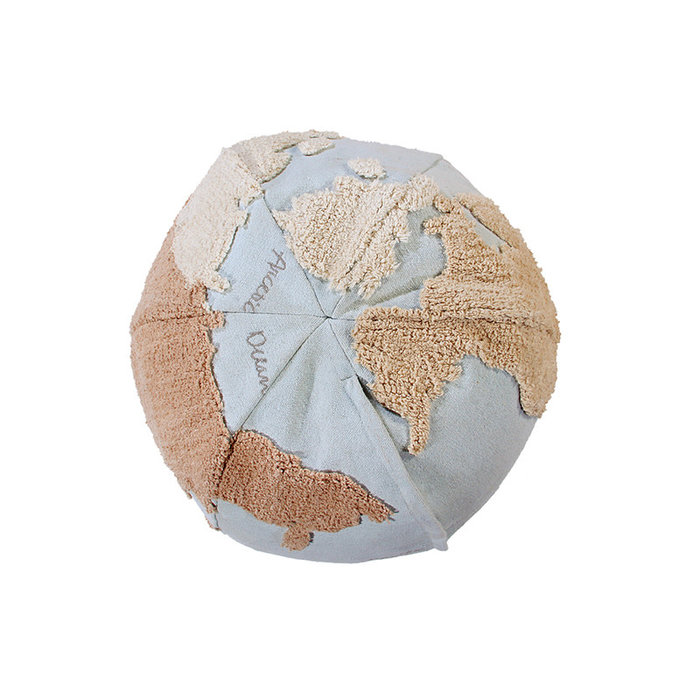 Lorena Canals World Map - wasbare pouf katoen 45 x Ø50 cm
