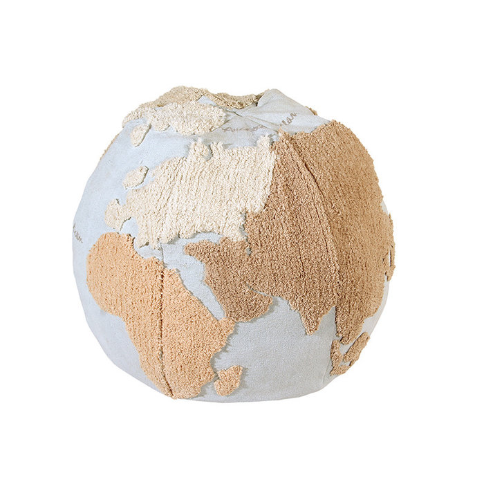 Lorena Canals World Map - wasbare pouf katoen 45 x Ø50 cm