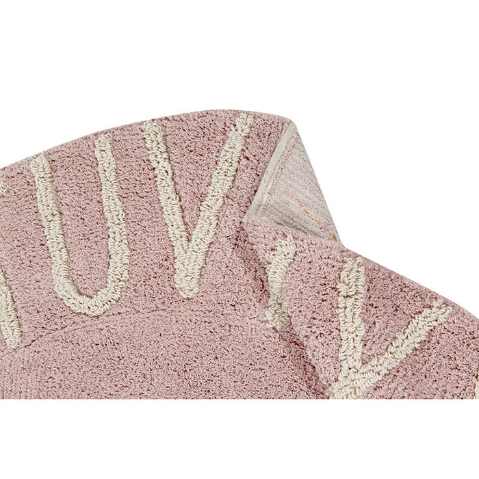 Lorena Canals ABC Vintage Nude Natural - tapis rond en coton lavable Ø150 cm