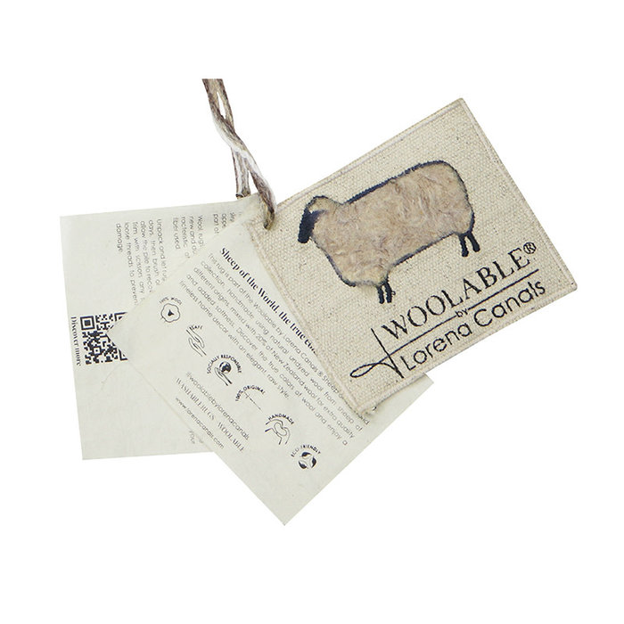 Lorena Canals Steppe Sheep Beige K - tapis en laine lavable 120 x 170 cm