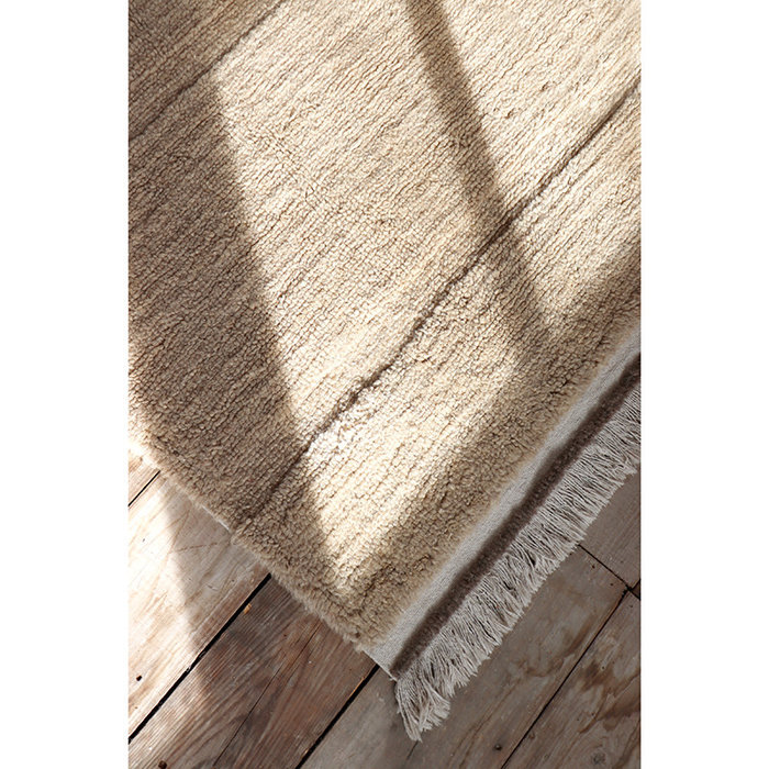 Lorena Canals Steppe Sheep Beige K -  wasbaar tapijt wol 120 x 170 cm