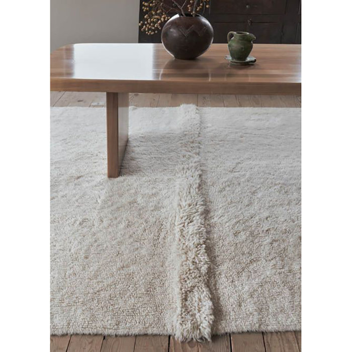 Lorena Canals Tundra Sheep White S  - wasbaar tapijt wol 80 x 140 cm