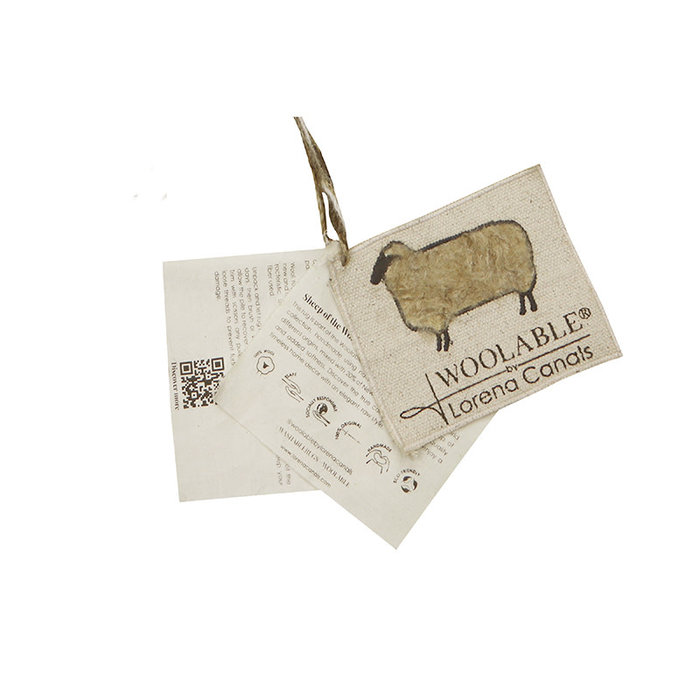 Lorena Canals Tundra Blended Sheep Beige S -  wasbaar tapijt wol 80 x 140 cm