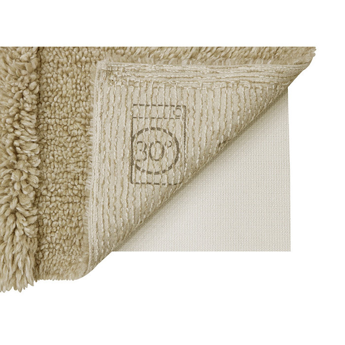 Lorena Canals Tundra Blended Sheep Beige S -  wasbaar tapijt wol 80 x 140 cm