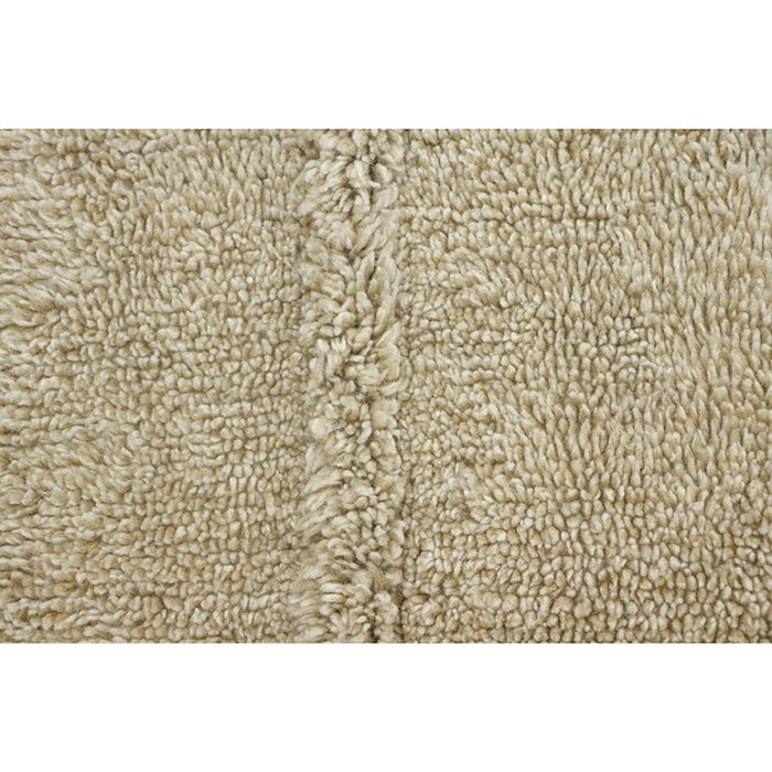 Lorena Canals Tundra Blended Sheep Beige S - tapis en laine lavable 80 x 140 cm