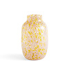 HAY Splash Vase Round L - Light pink and yellow