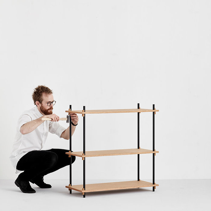 Moebe Etagère basse avec des rayons amovible