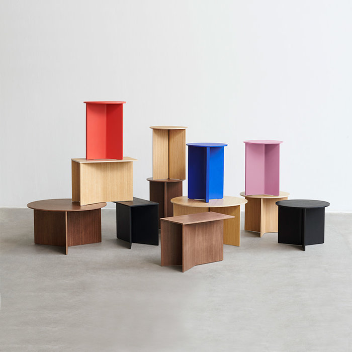 HAY Slit table Wood XL - Ø 65 x H 35,5 cm