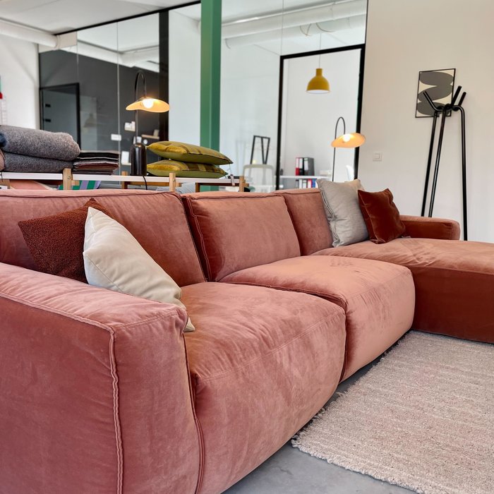 Fest Amsterdam Clay sofa  - Royal Magnolia - 1-zits met arm + 1-zits + longchair small