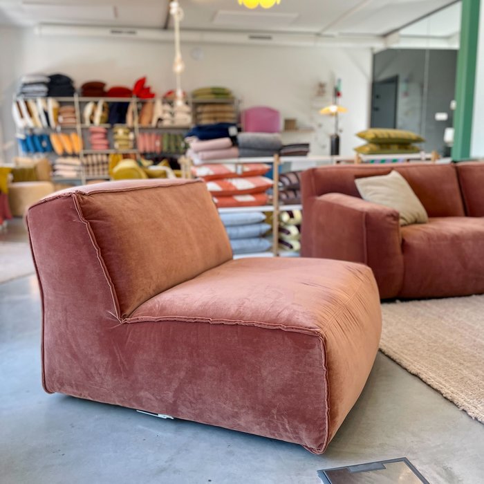 Fest Amsterdam Clay sofa  - Royal Magnolia - 1-zits met arm + 1-zits + longchair small