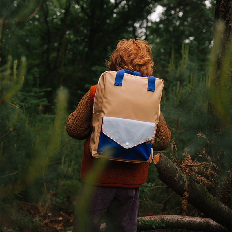 Grand sac dos avec enveloppe prairies Sticky Lemon Livingdesign