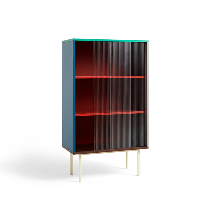 HAY Colour cabinet tall Multi  with  Glass doors