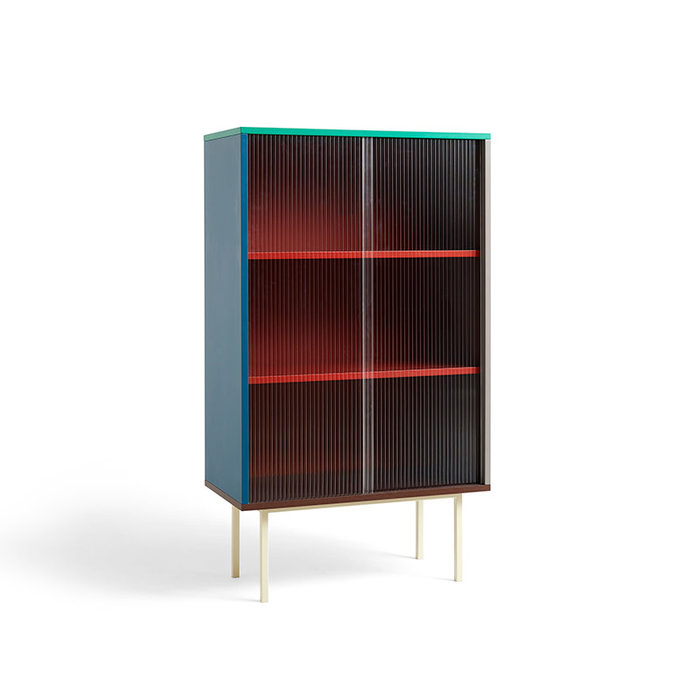 HAY Colour cabinet tall Multi  with Glass doors - Muller Van Severen