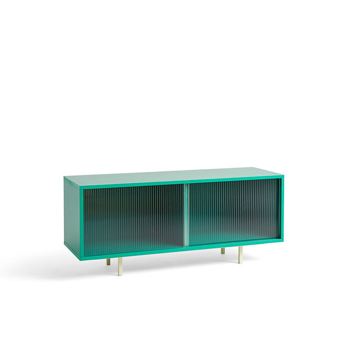 HAY Colour cabinet M  Dark mint with glass doors