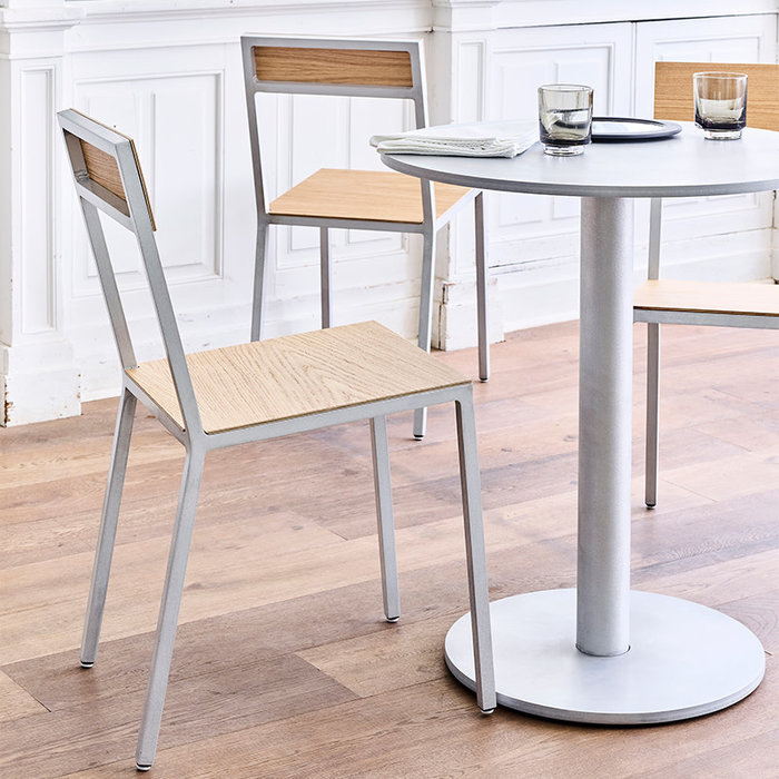 Valerie Objects Alu chair oak - Muller Van Severen