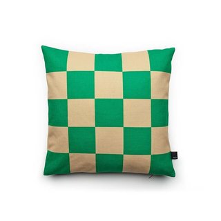 Fest Amsterdam Coussin Checks 45x45 Vert/Sable