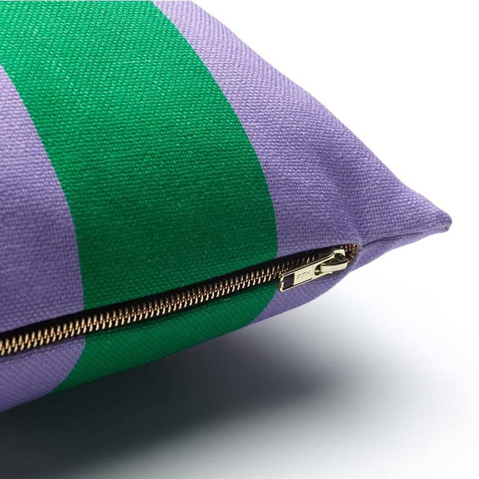 Fest Amsterdam Stripes kussen 60x60 Groen/Paars - Fest Amsterdam