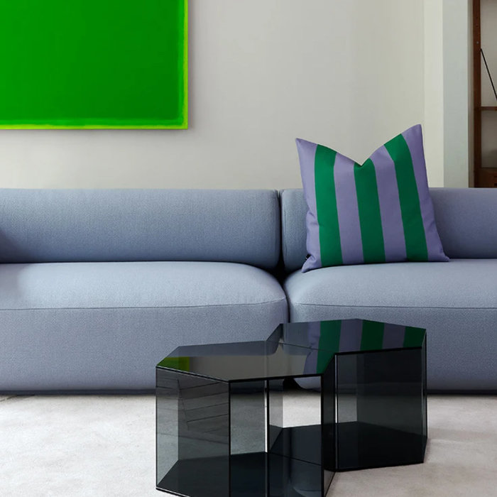 Fest Amsterdam Stripes kussen 60x60 Groen/Paars - Fest Amsterdam