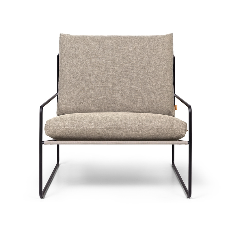 Fermliving Showroommodel: Dolce desert lounge chair - 1-zit - Black/Sand