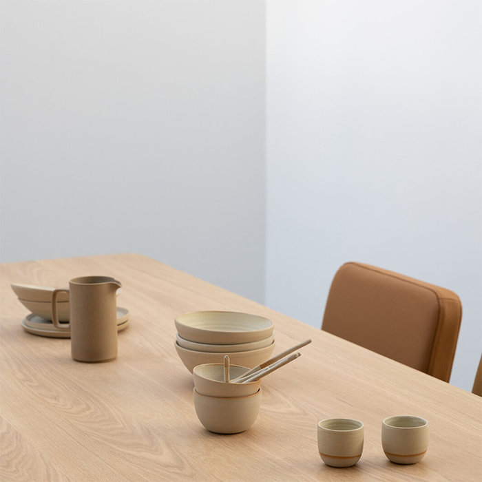 Studio Henk Rectangular Flyta table  - natural light oak tabletop