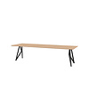Studio Henk Rectangular butterfly  table  - natural light oak tabletop