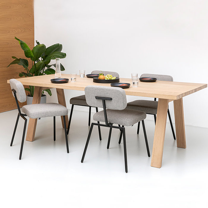 Studio Henk Rectangular legno table  - natural light oak tabletop