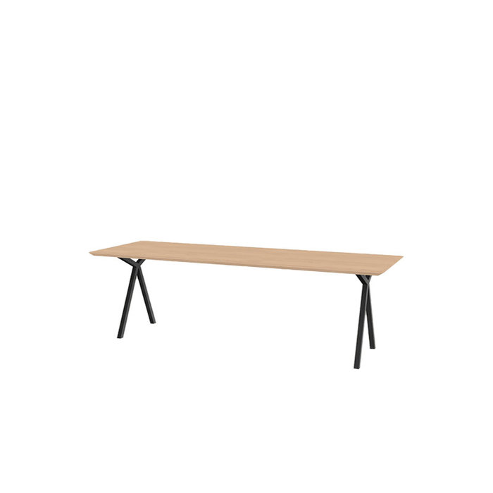 Studio Henk Table rectangulaire slim x-type - plateau chêne clair naturel