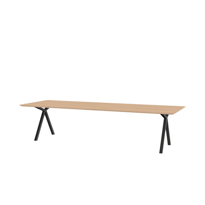 Studio Henk Table rectangulaire slim x-type - plateau chêne clair naturel