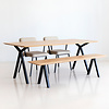 Studio Henk Table rectangulaire slim x-type - plateau chêne clair naturel