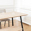 Studio Henk Rectangular new classic table - natural light oak tabletop