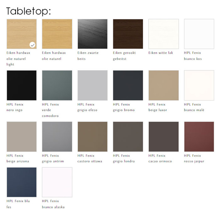 Studio Henk Table new classic rectangulaire - plateau en chêne clair naturel